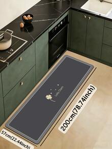 1pc Dark Gray Clover Pattern Rubber Mat, Easy To Absorb Water And Easy To Clean, Suitable For Kitchen, Bathroom And Other Areas, All-Year Round, Suitable For Various Holidays - Multicolor - View 17