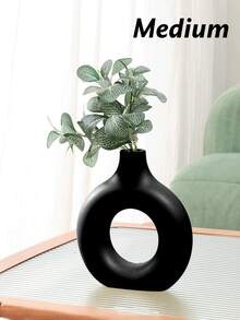 Round Plastic Vase Decor, Decorative Vase, Artistic Vase, Minimalist Living Room Ornament, Centerpiece, Tabletop Decoration. Suitable For Home Tabletop Display, Wedding Decor, Valentine's Day Decor And Other Wedding Decor. - Multicolor - View 13
