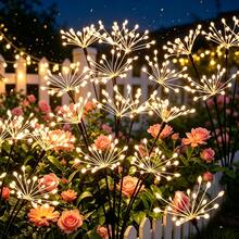 Outdoor Solar Powered Fireworks Lights, Outdoor Garden Decorative Lights, Christmas And Halloween Holiday Garden Twinkling Fireworks Lawn Lights, Portable Yard Decorative Lights, Suitable For Yard, Patio, Garden, Deck And More - Solar Starburst Light - View 7