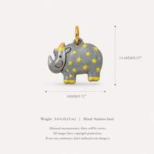 1pc New Anthropomorphic Animal Pendant, Exquisite Cute Style, 18k Gold PVD Plated 316 Stainless Steel Material, Waterproof And Fade-Resistant, Suitable For DIY Creative Necklace, Bracelet, Earring, Bag Chain, Keychain, Waterproof And Sweat-Resistant, Suitable For Daily Casual Wear - Multicolor - View 9