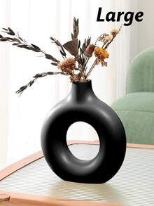 Round Plastic Vase Decor, Decorative Vase, Artistic Vase, Minimalist Living Room Ornament, Centerpiece, Tabletop Decoration. Suitable For Home Tabletop Display, Wedding Decor, Valentine's Day Decor And Other Wedding Decor. - Multicolor - View 10