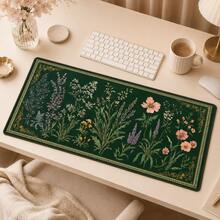 1件裝植物花卉圖案桌墊 90*40/80*30/60*30cm 深色田園復古蘑菇滑鼠墊 遊戲與辦公用滑鼠墊 電腦桌面配件 防滑底座與縫邊鍵盤滑鼠墊 電腦長桌墊 適合遊戲與辦公 - 查看 6