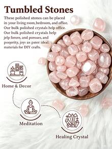 Natural Polished Tumbled Stones, Amethyst, Black Obsidian, Rose Quartz Healing Crystal Stones For Meditation,Home Decor,DIY Craft & Crystal Collection - Rose Quartz - View 7