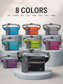 Multifunctional Outdoor Sports Waist Bag With Water Bottle Pocket, Suitable For Running, Gym, Hiking And Back To School Season; Sports Accessories - Multicolor - View 10