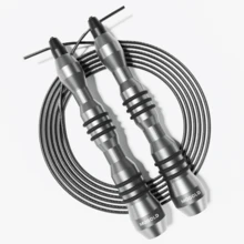MOGOLD Precision Bearing Jump Rope – Aluminum Alloy Handles, Steel Wire Cable, Non-Slip Silicone Grip, Adjustable Length For All Fitness Levels - T77-dS - View 10