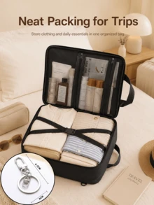 Travel Organizer Bag - Can Be Carried By Hand Or Worn As A Crossbody Bag, And Is Suitable For Roller Luggage; Can Be Used As A Travel Bag Or Shoulder Bag, Making It An Ideal Choice For Organizing Clothes During Business Trips And Vacations.,Back To School - View 12
