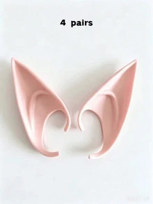 2 Pairs Fairy Ears, Soft Pointed Ears For Cosplay, Magic Makeup Ball Vampire Ears Costume Accessories, Suitable For Halloween/Christmas - A - View 14