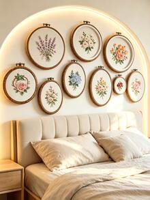 Vintage Wood Grain Embroidery Hoop, Available In Oval And Round Shapes, Suitable For Beginners And DIY Craft Enthusiasts, Applicable For Cross Stitch, Punch Needle, Fluffy Embroidery And Other Embroidery Crafts, Also Can Be Used As Wall Decor - Antique Embroidery Hoop - View 1