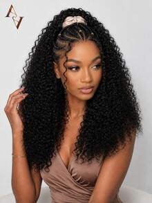 ARABELLA وصلة شعر ذيل حصان ياقي مستقيم، باروكة نصفية هوائية من شعر بشري 100%، خفيفة الوزن، بدون غراء، مع رباط قابل للتعديل، بدون تساقط، سهلة الارتداء، مناسبة للمبتدئين - SNatural - مشاهدة 2