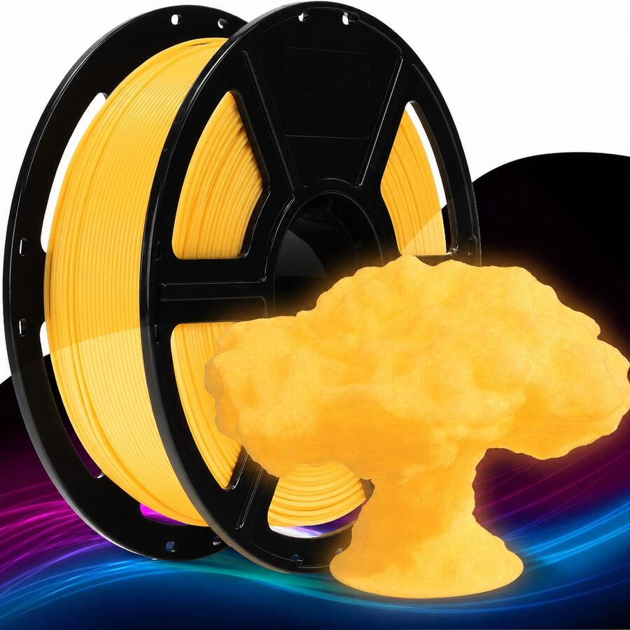 200g PLA Glow-In-The-Dark Blue Filament, 1.75mm, 500mm/S High-Speed Printing, Glow-In-The-Dark 3D Printing Filament Spool, Size Accuracy +/- 0.02mm, Excellent Luminous Effect, Durable, 3D Printing Filament Set, Halloween Christmas 3D Printing Filament - View 1