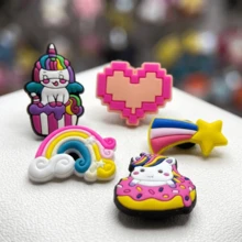 20-Piece Magic Dreamy Rainbow Unicorn Dessert Series, Compatible With Clogs Accessories, Unisex, Recommended As A Gift For Handouts And Party Presents - Multicolor - View 3