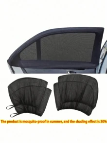 Breathable Mesh Car Side Window Shade, Flexible Car Sun Curtain, Light Blocking Auto Sunshade.Front Car Window Shield, Travel Protection, Outdoor Parking Sun Protection - Multicolor - View 6
