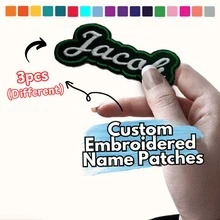 Patch Nama Bordir Kustom, Patch Nama Bordir yang Dipersonalisasi, Aplikasi Patch Nama Kustom, Patch Jahit/Setrika untuk Pakaian, Topi, Ransel, Lencana Nama, Tas Bekal, Patch Pengiring Pengantin, Patch Kata Kustom, Hadiah yang Dipersonalisasi, Dekorasi Bordir - MultiWarna - View 15