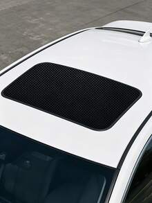 1 Roll 19.69" X 59.06" Black Perforated Vinyl Privacy Film, Full View Privacy Film, Self-Adhesive Car Window Film, Suitable For Cars, RVs, Offices And Homes, Provides UV Protection, Heat Insulation And Anti-Glare - A - View 9