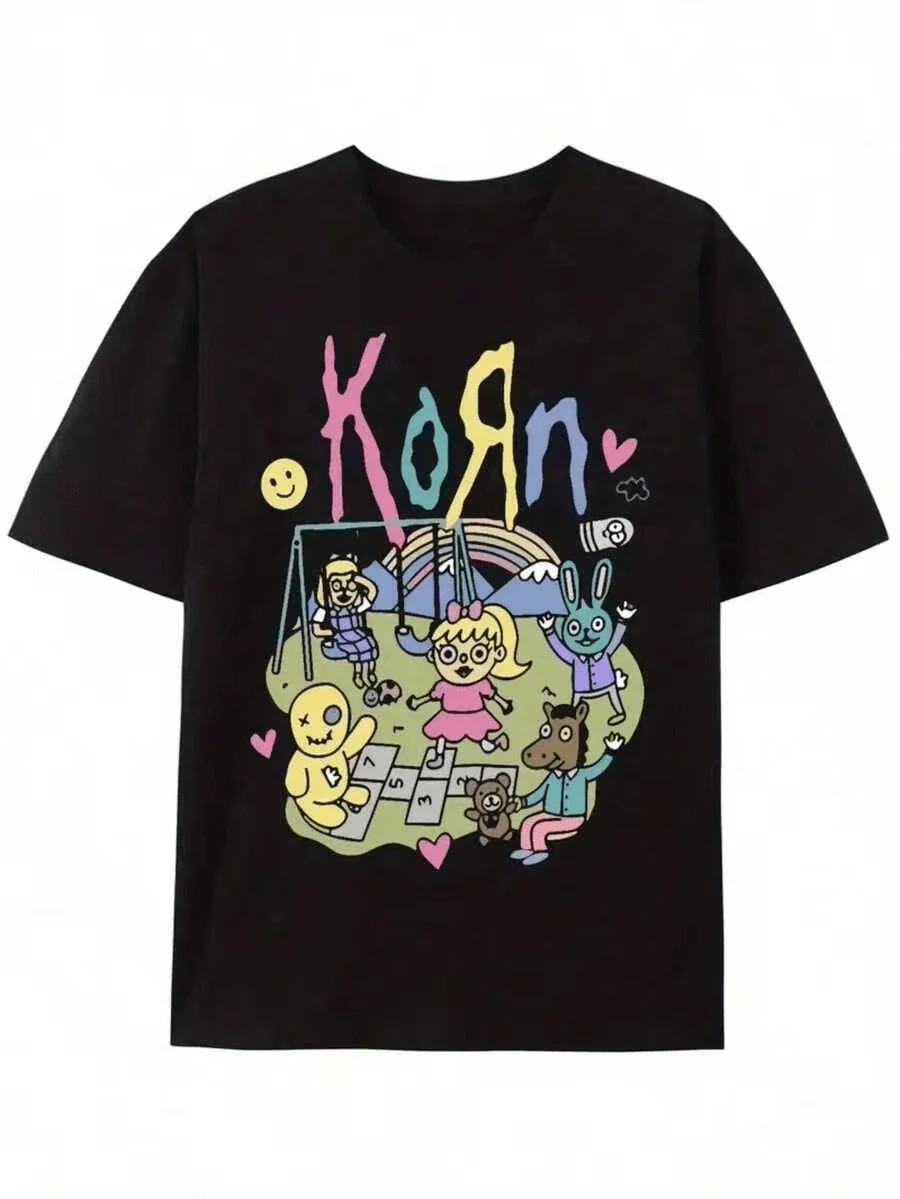 Inspired Hip Hop Soft Blend Fade Resistant Music Fan Tee Vestiti - 黑色 - 查看 1