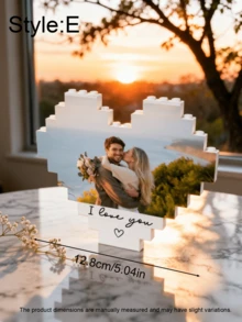Customized Photo Building Blocks For Couples, Suitable As Boyfriend Gift, Anniversary Gift, Couple Gift, Men's Gift, Personalized Gift, Personalized Anniversary Photo Gift, Romantic Collectible, Customized Building Block Collectible, Couple Birthday Gift, Wedding Anniversary, Valentine's Day Collectible - C-couple Building Blocks - View 5