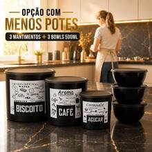 Kit Potes Mantimentos  Peças Variadas +  Bowls Redondos Vasilhas Organizador de Cozinha - Visão 9
