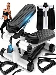 Stepper With Anti-Slip Pedals And Dual Hydraulic Silent System; Equipped With Resistance Bands For Full-Body Workouts, Enabling Home Aerobic Fat Burning And Shaping Hips, Legs And Arms - Random Color - View 7