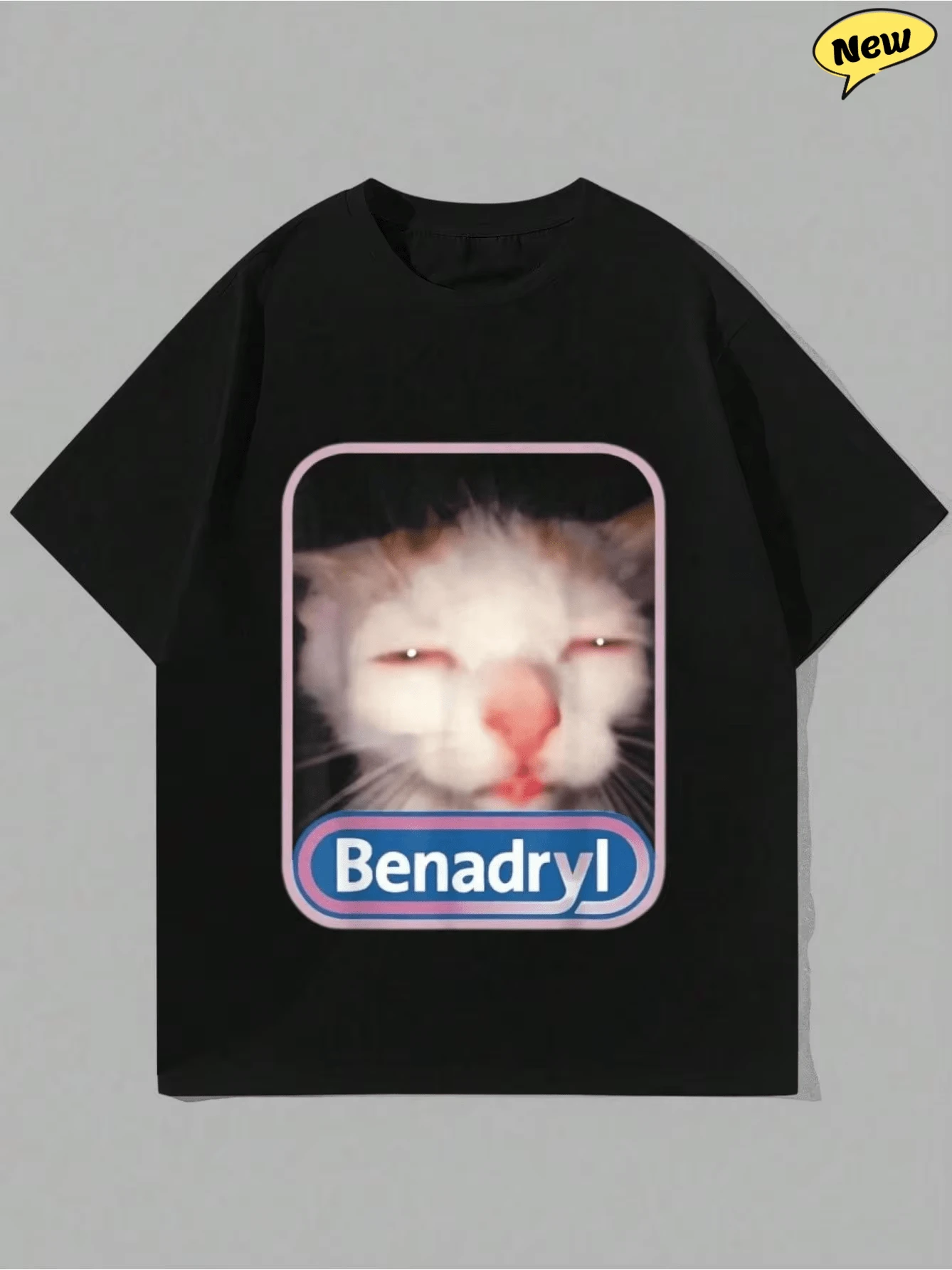 Meerkat Benny Cute And Funny T-Shirt, Tops, Autumn, Unisex - 黑色 - 查看 1