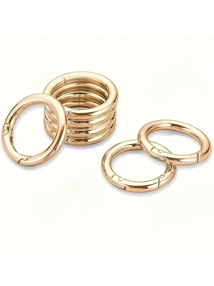 10/20/30 Pcs Flat Trigger Snap Rings O-Rings, Metal Keychain Rings, Used For Keychains, Bags, Wallets Round Clips - Keychain Hooks Replacement Keyring Lanyard DIY Crafts
