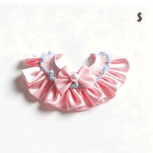 Princess Style Pink Satin Pearl Bib, Pink Ruffle Bib, Elegant Cat Elegant Dog, French Lace Bow Tie, Universal For Cats And Dogs - Multicolor - View 12