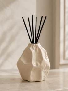 1pc Modern Art Diffuser Bottle, Dual Use Reed Diffuser & Aroma Stone Container, Multi Color Available, Creative Home Fragrance Decor Gift(PVC Material) - C - View 2