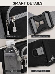 Multifunctional Outdoor Sports Waist Bag With Water Bottle Pocket, Suitable For Running, Gym, Hiking And Back To School Season; Sports Accessories - Multicolor - View 9