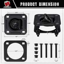 1/2-Inch D-Ring Tie-Down Hooks, 4-Pack Of Heavy-Duty Trailer Tie-Down Hooks, 6000-Pound Capacity, Suitable For Trailers, Trucks, RVs, ATVs, SUVs, Boats, And Motorcycles (Red, 4-Pack) - 2 - View 2
