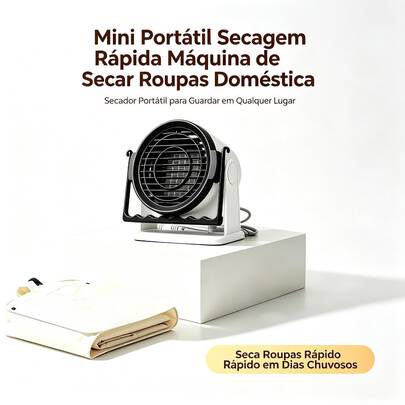 Secadora de roupas doméstica compacta e resistente à umidade, 110V, 800W, com ventilador de ar quente giratório multiangular, seca rapidamente e remove odores sem danificar as roupas, dobrável e fácil de guardar, perfeita para apartamentos alugados, dormitórios e viagens.