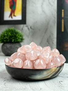 Natural Polished Tumbled Stones, Amethyst, Black Obsidian, Rose Quartz Healing Crystal Stones For Meditation,Home Decor,DIY Craft & Crystal Collection - Rose Quartz - View 4