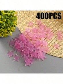 1000/500/400/300/200/100片夜光星星貼紙，樹脂亮片貼花，自黏式可重複使用，多表面適用，太空主題，亮面裝飾藝術風，適用於客廳、臥室牆面與天花板裝飾，房間佈置，牆貼，臥室裝飾，廚房裝飾，居家裝飾，返校季 - 彩色 - 查看 29