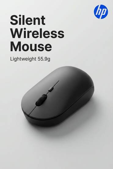 HP Wireless Silent Mouse Computer Mouse Gaming Mouse . Ergonomic Right-Hand Design, 2.4GHz Stable Connection - Suitable For Desktop Computers And Laptops