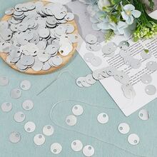 140pcs 20mm Large Hole Flat Round Holographic Sequins, Loose Sequins With 5mm Large Hole For Handmade Crafts, Art, Jewelry Making, Sewing, Embroidery, Party Decoration, Suitable For Decorating Clothing, Shoes, Hats, Crafts, Sewing Decoration, And Wedding And Christmas Decoration (20g Is Approximately 140pcs) - 20g - View 8