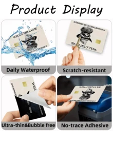 1pc Raccoon Official Credit Card Sticker Privacy Protection Card Skin, Cute Pet Holiday Birthday Gift PVC Material Anti-Fingerprint Anti-Scratch Wear-Resistant Card Sleeve Skin, Suitable For Men, Women, Couples, Small Chip Card, Bank Card Decoration Sticker, Credit Card, Transportation Card, Student Campus Card Personalized DIY - Type a - View 8