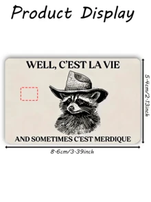 1pc Raccoon Official Credit Card Sticker Privacy Protection Card Skin, Cute Pet Holiday Birthday Gift PVC Material Anti-Fingerprint Anti-Scratch Wear-Resistant Card Sleeve Skin, Suitable For Men, Women, Couples, Small Chip Card, Bank Card Decoration Sticker, Credit Card, Transportation Card, Student Campus Card Personalized DIY - Type a - View 12