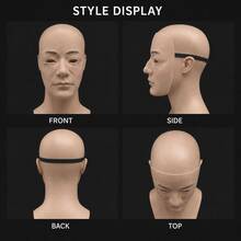 Topeng Lateks Wajah Manusia Realistis untuk Dewasa, Topeng Kostum Halloween Wajah Pria 3D dengan Tali Elastis Tersembunyi, Perlengkapan Panggung Pesta Cosplay - Topeng wajah manusia realistis - View 3