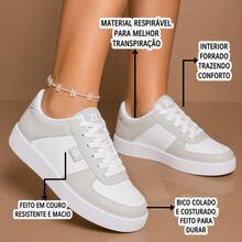 Force Casual Sneakers For Men And Women Original Fashion - 灰/白 - 查看 2