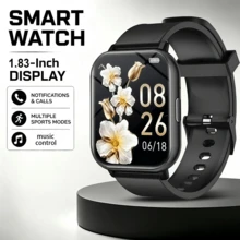 QAGSFLC 1 pieza Reloj inteligente deportivo unisex cómodo con correa de silicona, llamadas inalámbricas, podómetro, calorías, seguimiento de fitness, modo deportivo, control remoto de cámara, control de música, recordatorio de alarma, notificación de mensajes, reloj inteligente deportivo multifunción, adecuado como regalo de vacaciones - Multicolor - Ver 2