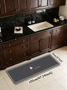 1pc Dark Gray Clover Pattern Rubber Mat, Easy To Absorb Water And Easy To Clean, Suitable For Kitchen, Bathroom And Other Areas, All-Year Round, Suitable For Various Holidays - Multicolor - View 15