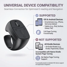 Control remoto anular multifunción inalámbrico para pasar páginas, controlador portátil de obturador de cámara para iPhone, tableta y Android, recargable, aplicación para pasar páginas, batería integrada de 40mAh - Multicolor JX-11 - Ver 4
