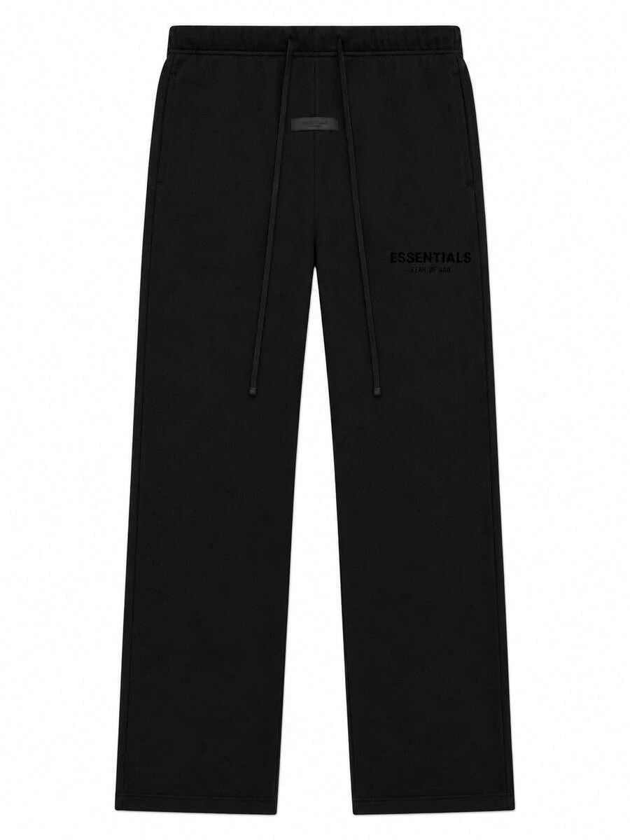 Fear Of God Essentials Black Relaxed Sweatpant (SS22) Unisex - 黑色寬鬆運動褲 - 查看 1