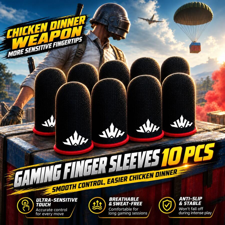 10 buah Sarung Jari Game, Pola Indah, Pelindung Jempol Geser Layar Sentuh Sempurna, Sarung Jari Pemain Game Mobile Profesional, Aksesori Ponsel, Genggaman yang Lebih Baik untuk Pemain Game Mobile