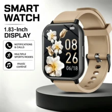 QAGSFLC 1 pieza Reloj inteligente deportivo unisex cómodo con correa de silicona, llamadas inalámbricas, podómetro, calorías, seguimiento de fitness, modo deportivo, control remoto de cámara, control de música, recordatorio de alarma, notificación de mensajes, reloj inteligente deportivo multifunción, adecuado como regalo de vacaciones - Multicolor - Ver 4