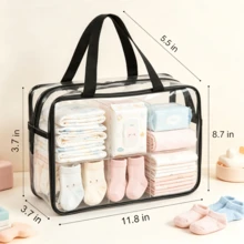 Tas Penyimpanan PVC Transparan Besar Tahan Air dengan Resleting, Tas Jinjing Portabel yang Dapat Digunakan Kembali, Penyimpanan Balok Bangunan dan Puzzle, Tas Organizer Perjalanan - MultiWarna - View 2