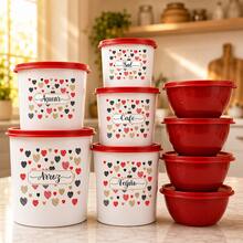 Kit Vasilhas Organizador Mantimentos Cozinha Peças + Bowls Redondos Plástico Resistente - Visão 8