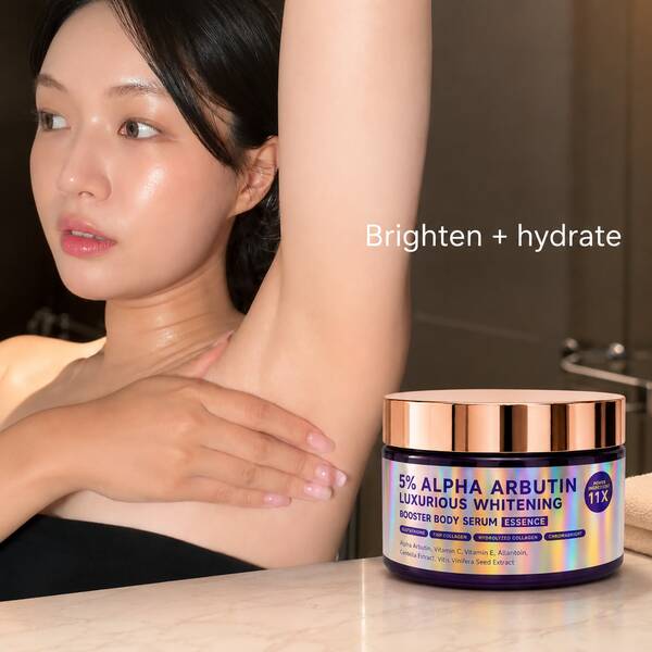 [11X Brighting Booster] 5% α-Arbutin Luxury Body Serum, Powerful Glutathione & Collagen Whitening Cream, Fades Dark Spots, Moisturizing & Hydrating