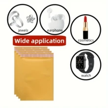 3/8/12/15/25pcs 5.9 Inch Kraft Paper Bubble Mailers, Thickened Self-Sealing Shipping Envelopes, Suitable For Back To School Season - Multiple Styles - View 9