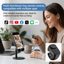 Kontrol Jarak Jauh Cincin Penggulir untuk Platform Media Sosial Utama, Video Pendek, Kontrol Jarak Jauh Nirkabel Kompatibel dengan iPhone/Android, Kamera untuk Ponsel, Kontrol Jarak Jauh Nirkabel Ponsel Penggulir Bebas Genggam, Pengontrol Foto, Alat Bantu Selfie, Kontrol Jarak Jauh Katrol, Baterai 40 mAh - JX-11pro multiwarna - View 5