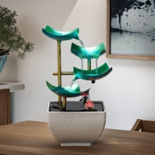4-Layer Desktop Modern Minimalist Style Wealth-Attracting Ornament Green Luxury Office Bedroom Decor Wedding Anniversary Holiday Gift - Green - View 4