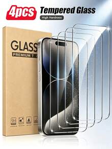 NNBILI 4pcs High Definition Transparent Tempered Glass Screen Protector, 1:1 High Definition Image Restoration, Essential For Daily Protection And Use, Compatible With IPhone 11/12/13/14/15/16/16 Plus/16 Pro/16 Pro Max/16e/17/17 Air/17 Pro/17 Pro Max/17e/18/18 Pro/18 Pro Max Full Series - Clear - View 44